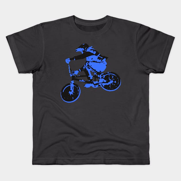 BMX Kids T-Shirt by rickylabellevie